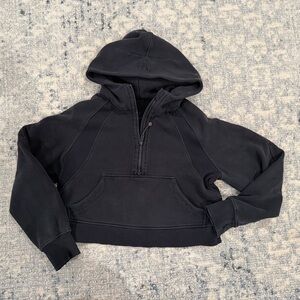 Lululemon Scuba Cropped Half Zip Hoodie Black Size 6